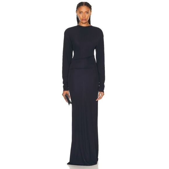 CHRISTOPHER ESBER Side Cowl Long Sleeve Dress AU12/US8 - Picture 1 of 4